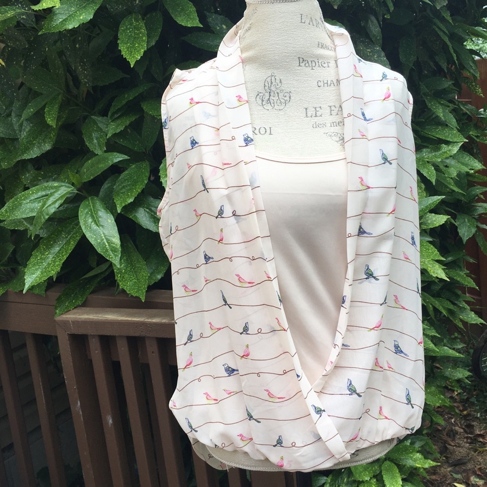 AS IS -High Low Camisole & Sheer Top- Small Hole
